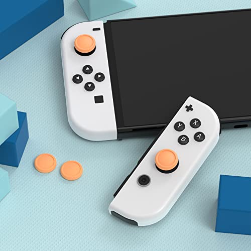 eXtremeRate PlayVital Switch Joystick Caps, Thumbstick Caps, Silicone Analog Cover for Switch Lite & OLED Joycon Thumb Grips - Apricot Yellow - color: Apricot Yellow