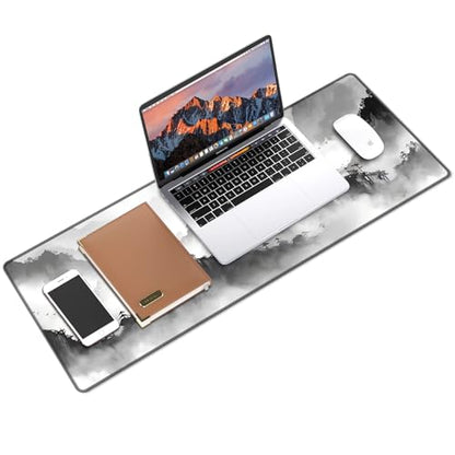 Galdas Mouse Pad for Gaming,XXL XL Large Mouse Mat Long Extended Mousepad Desk Mat Non-Slip Rubber Mice Pads Stitched Edges Thin,Black Ink Background (31.5 x 11.8 x 0.12 Inches) - color: Black Ink