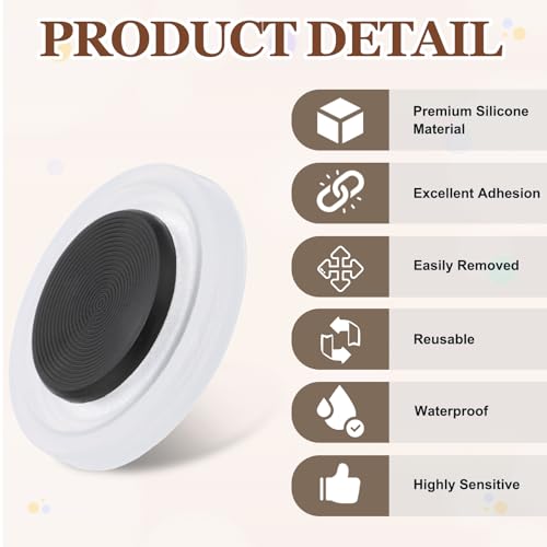 PATIKIL 4 Pcs Mobile Phone Game Joystick, Frosted Spiral Game Control Touch Screen Joystick with Storage Box for Mobile Tablet Smart Phone, White - color: White