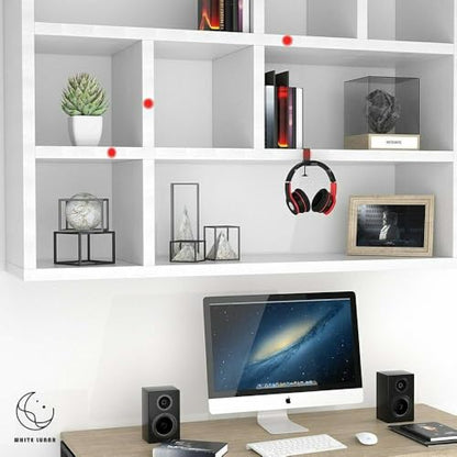 Under Desk Headphone Hanger, Foldable Aluminum Headset Hook for Clean Desk Setup, Space Saving Clamp Mount for Gaming & Home Office