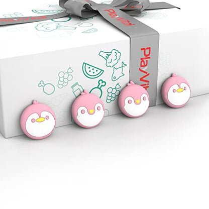 PlayVital Thumb Grip Caps for Xbox Series S/X, Xbox One, Elite Series 2 Controller, Cute Joystick Caps for ps5/EDGE/ps4, Thumbstick Cover for Switch 2 Pro/Switch Pro Controller - Penguin, Pale Red - color: Penguin Pale Red