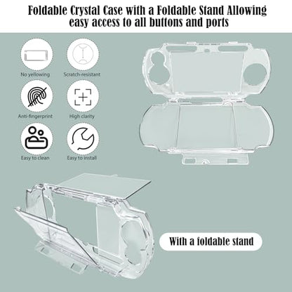JDGPOKOO 5 in 1 Accessories Kit for PSP 2000/3000, Carrying Case for PSP 2000 3000, Protective Case Shell, 2 Set Screen Protectors and Charging&Date Cable, Compatible with PlayStation Portable 2000/3000 ONLY - size: 5 in 1 psp 2000/3000