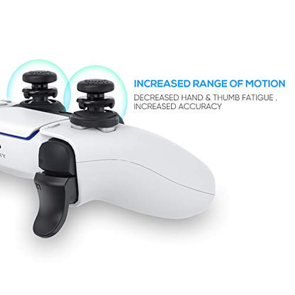 MENEEA Accessories Kit Bundle for PS5 Compatible with Controller | Thumb Grips Sticks Joystick + L2 R2 Trigger Extender+D-pad Button for Playstation 5 Controller, Anti-Slip Replacement Parts