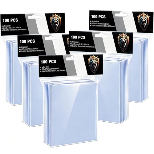 500 Counts Card Sleeves for Trading Cards,Soft Penny Card Sleeves,Clear Plastic Standard Size Card Protectors for MTG, TCG,Sports Collectibles (Basketball, Baseball, Football)(500)