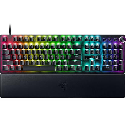 Razer Huntsman V3 Pro 8KHz Esports Gaming Keyboard: Analog Optical Switches Gen 2-8000 Hz Polling Snap Tap - Rapid Trigger - Adjustable Actuation - Media Controls - PBT Keycaps - Black - color: Black, size: Full Size, style: 8000 Hz Polling
