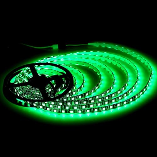 SUPERNIGHT RGB LED Strip Lights Waterproof, 16.4ft 300LEDs (2 Pcs) | Color Changing, Cuttable, Flexible LED Light Strip for Bedroom, TV Back Lighting, Christmas, Valentine's Day, Black PCB