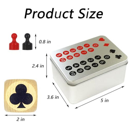 Euchre Marker Dice Cube (2 in) Scorer Board Playing Cards Scoreboard Marker Game Dice Indicator for Euchre Enthusiasts