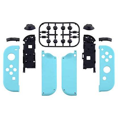 eXtremeRate DIY Replacement Shell Buttons for Nintendo Switch & Switch OLED, Heaven Blue Custom Housing Case with Full Set Button for Joycon Handheld Controller [Only The Shell, NOT The Joycon] - color: Heaven Blue
