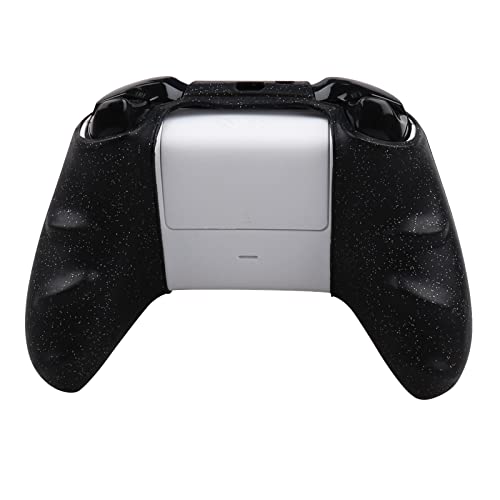 RALAN Glitter Controller Skin for Xbox One, Anti-Slip Silicone Controller Cover Protector Compatible for Xbox 1 Wireless/Wired Gamepad Joystick with 4 Thumb Grips Caps and Black Pro Thumb Grip x 8 - color: Black