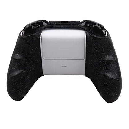 RALAN Glitter Controller Skin for Xbox One, Anti-Slip Silicone Controller Cover Protector Compatible for Xbox 1 Wireless/Wired Gamepad Joystick with 4 Thumb Grips Caps and Black Pro Thumb Grip x 8 - color: Black