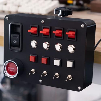 Obokidlyamor Simulator American Truck 27 Customizable Button Box 3 For G27/G29/G920/G923 Steering Wheel;PC Central Control Box Controler For ATS/ETS2 for MOZA R3/R5/R9/R12 Base (Style-2) - size: Style-2