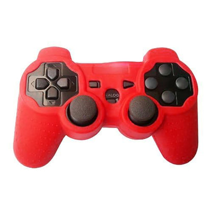 OSTENT Protective Silicone Gel Soft Skin Case Cover Pouch for Sony PlayStation PS2 PS3 Controller Color Red - color: Red