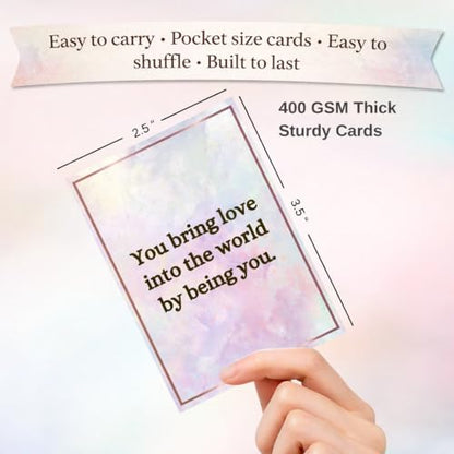 Isaac Liev 50 Positive Affirmations for Women & Men Mindful Heartfelt Messages, Thank You Appreciation thoughtful Cards Gift Uplifting Reminder Kind words, Self-Care Gratitude, thinking of you cards - style: Thank You Affirmations