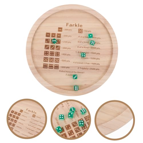 Dice Game Playset Wooden Dice Tray for Rolling Storage Tray Modern Game Night Accessory