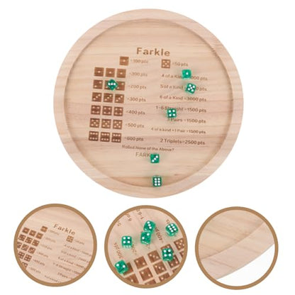 Dice Game Playset Wooden Dice Tray for Rolling Storage Tray Modern Game Night Accessory