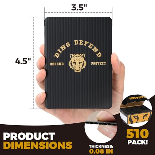 510 Pack Ding Defend Trading Card Shipping Protectors Hard Plastic Card Slab - Tiger Design Card Guard for Collectible Cards, Card Mailing Supplies & Hobby Supplies - 3.5 x 4.5 Inches, Packaging Pads