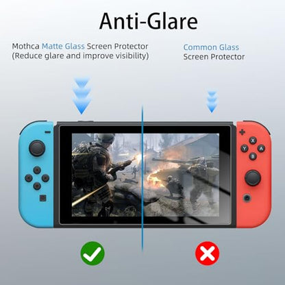 Pack of 3 Screen Protectors Compatible with Nintendo Switch OLED 7 Inch, Anti-Glare and Anti-Fingerprint, Matte Glass Screen Protector, Easy Installation, Anti-Scratch, Touch Sensitive