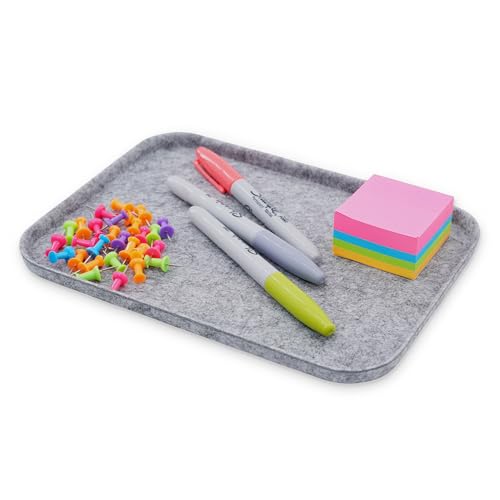 Welaxy Felt tray Lid for Storage Bins Drawer Organizer bin cap of box for junk stuff stationery makeup jewelry closet bathroom minimalist lifestyle (Gray Lid, S) - color: Gray Lid, size: S