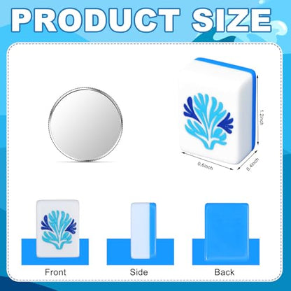 Simgoing 160 Pcs American Mahjong Tiles Set Blue Ocean Theme 2026 Mahjong Playing Cards Blue Mah Jong Game Set Portable Gift for Travel Beginner Lovers - color: Blue, style: Ocean