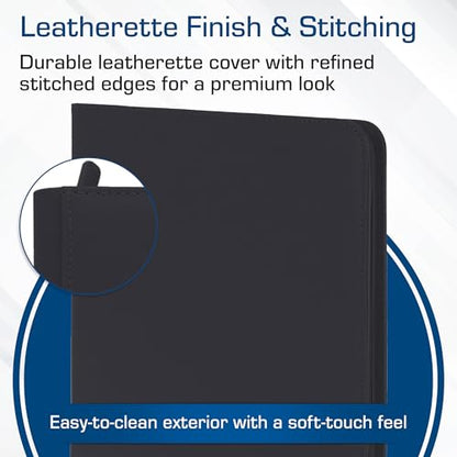 BCW 12-Pocket Zipper-Folio LX Trading Card Binder (Black) | Card Collection Binder with 480 Card Capacity | Archival Safe Pages | Secure Wrap-Around Zipper | Pocket Trading Card Holder Album - color: Black