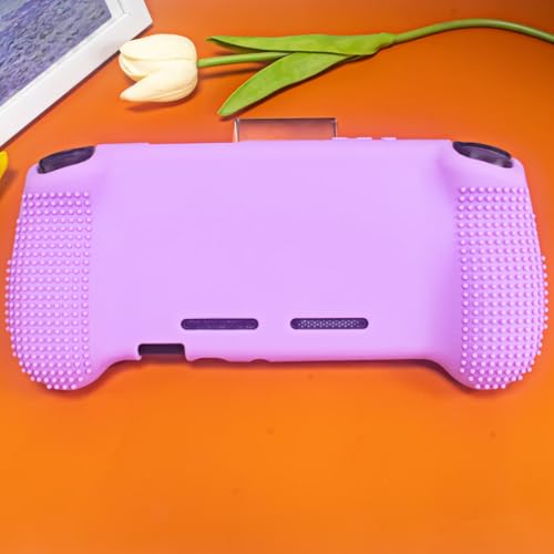 Gamepad Protective Sleeve for ANBERNIC RG556 Drop Protection Cover RG556 Silicone Case Gaming Console Housing Shell (Purple) - color: Purple