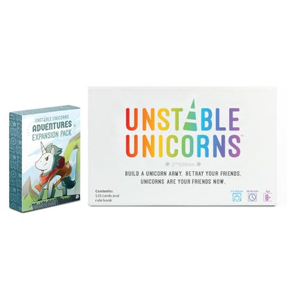 Unstable Games - Unstable Unicorns Adventures Expansion Pack - Designed to be Added to Your Unstable Unicorns Card Game - style: Expansion Pack: Adventures