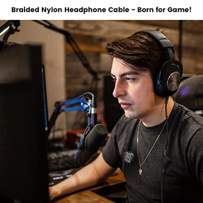 G Pro X Cable, Gaming Headset Cord for Logitech G Pro, G433, G233 Headsets | Detachable 3.5mm (1/8") Nylon Braided Aux Wire with Volume Controller, 6ft - style: Only Vol Controller