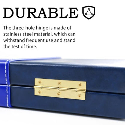 Large Backgammon Sets for Adults - Classic Board Games for 2 Players Adults and Kids - Premium Backgammon Set 15 inch Board and 30 Backgammon Pieces in Quality PU Leather Case - Gift for Man (Blue) - color: Blue