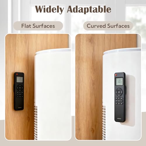 VZZNN 20 Pack Magnetic Remote Control Holder Wall Mount (Black and White), Self Adhesive TV Remote Holder No Drill for Home Office TV, Fan and Air Conditioner Remote Control - color: Black and White
