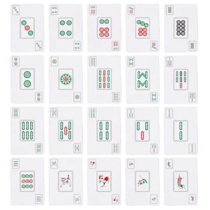 4Pcs mah Jong Cards 2026 Mahjong Tiles 148, Suitable for 2-4 Players, Portable Storage Box, Waterproof and Durable, Suitable for Adults, Teenagers, Home, Travel, Gatherings and Camping