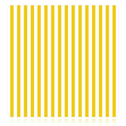 Drydiet Mahjong Mat for Table 31.5 x 31.5 Inch American Mahjong Mat with Carrying Bag, Non-Slip Noise Reduction Table Item for Family Poker Domino Board Game Night & Party Use(Yellow Striped) - style: Yellow Striped