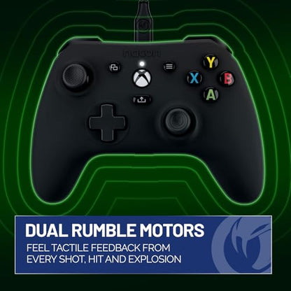 NACON Evol-X Pro Wired Controller Officially Licensed for Xbox Series X|S, Xbox One, and PC - Mappable Back Buttons -Dual Vibration Motors -3.5mm Audio Jack - Soft-Touch Black