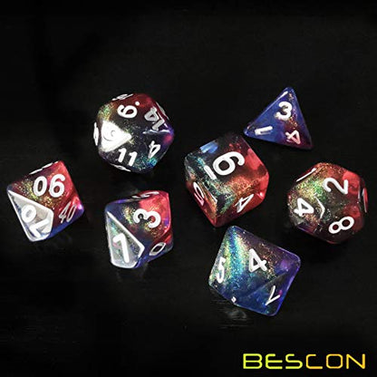 Bescon New Moonstone Dice Valor Stone, Polyhedral Dice Set of 7 - color: Valor Stone