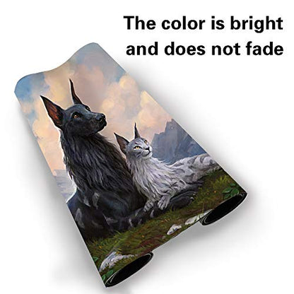 Board Game MTG Playmat Games Size 60X35 cm CCG Compatible for MTG CCG RPG Trading Card Game (MTG1-RIN and SERI, INSEPARABLE) - color: Mtg1-rin and Seri, Inseparable