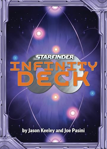 Starfinder Infinity Deck, 65 Holographic Foil Playing Cards | 4 Games Rulebook for 1-5 Players
