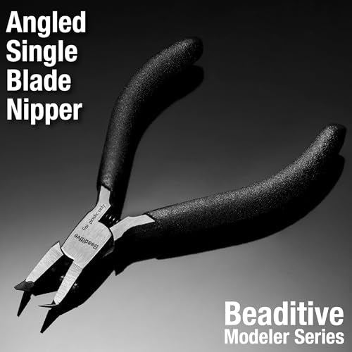 Beaditive Single Blade Nipper for Plastic Model - Plastic Sprue Cutter - Gunpla, Gundam Model, Scale Model Building (Angled) - style: Angled