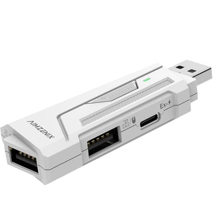 AX200 PC Mouse and Gaming Keyboard Adapter for Computer, Support Key Mapping, Aim Assist, Recoil Control, Smart Joystick Function, 1000Hz Reporting Rate, TPS, FPS, Perfect for APEX, COD Games