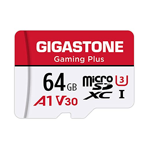 【For Switch 1 Only】 GIGASTONE 64GB Micro SD Card, Gaming Plus, Nintendo-Switch Compatible, High Speed 90MB/s, 4K UHD Video Recording, Micro SDXC UHS-I A1 V30 U1 Class 10 - size: 64GB 1-Pack, style: Gaming Plus
