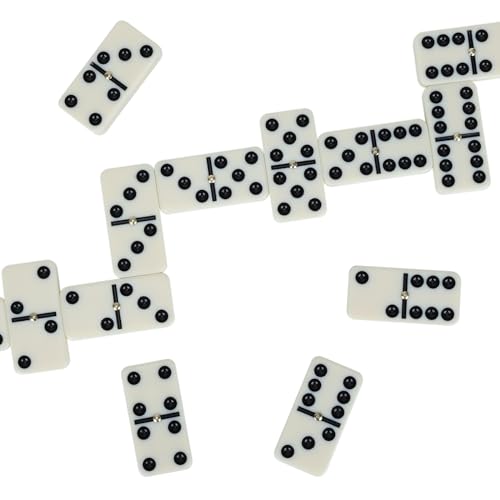 GOTHINK Dominos Set for Adults with Wooden Box - Tile Dot Dominoes Games Set for Family Night Travel Game - Classic Party Board Game Ideal - color: Double 6 Dominoes With Wooden Box