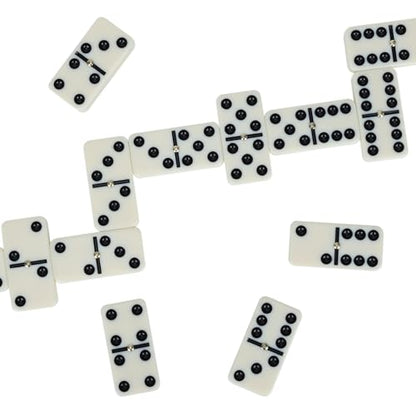 GOTHINK Dominos Set for Adults with Wooden Box - Tile Dot Dominoes Games Set for Family Night Travel Game - Classic Party Board Game Ideal - color: Double 6 Dominoes With Wooden Box
