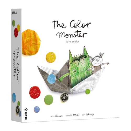 Devir - The Color Monster Travel Board Game, Cooperative Emotional Learning Game for Kids & Families, 2-5 Players, Ages 4+, Playtime 25, (English Version) - color: Travel Edition