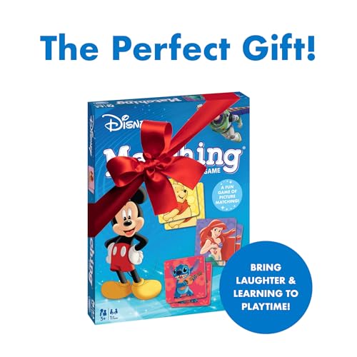 Wonder Forge Disney Matching Game - Fun Memory Game for Boys & Girls Ages 3 and Older - Featuring Classic Disney Characters - Preschool Learning Toy - size: 8 x 10.5 x 1.5 inches, style: Disney Classic Matching