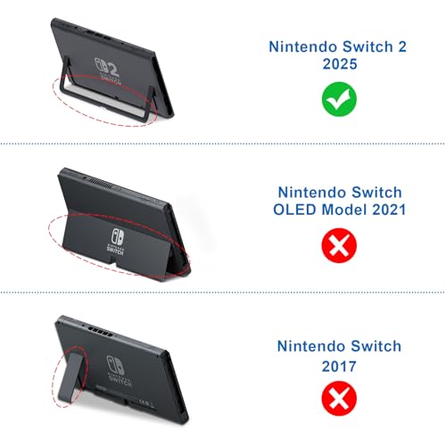 FINTIE Carrying Case for Nintendo Switch 2 (2025), Shockproof Hard Shell Switch 2 Case, Protective Cover Travel Bag with 19 Game Card & 2 Micro SD Card Slots & Inner Pocket, Pink Green - color: Pink Green