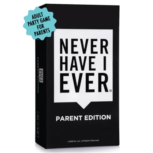 Never Have I Ever Card Game - Parent Edition, Fun and Engaging Adult Party Games for Game Night, Date Night, or Vacation, Includes Hilarious and Relateable Prompts for Couples with Kids, Ages 17+ | Viral, Conversation Starter Cards; Adults ONLY; Uncover S