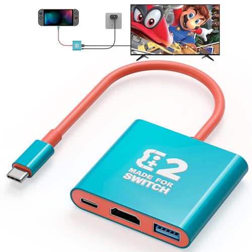 Tendak Docking Station for Nintendo Switch/OLED | Portable Switch TV Dock, Support 4K/60HZ TV Mode, Compatible with Steam Deck/ROG Ally, Travel Dock with HDMI 2.0 USB 3.0 Port