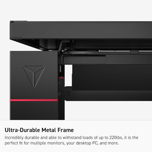 Secretlab Magnus Metal Desk with Stealth Leatherette Mat, Ultra-Durable | Built-in Cable Management Tray, Ergonomic Gaming Desk & Magnetic Ecosystem, 5-Year Warranty, Black & Red