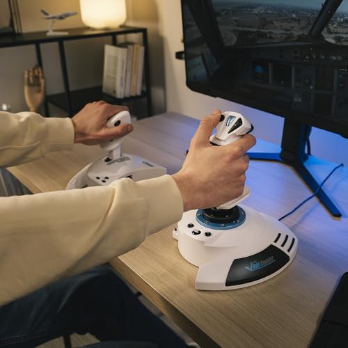 Thrustmaster T.Flight Hotas 5 Microsoft Flight Simulator Edition - PS5 & PC | Officially licensed, 16-bit precision, 5 axes, 14 buttons, rapid-fire trigger, hat switch, detachable throttle, dual rudder - style: Microsoft Flight Sim Edition Hotas 5 - PS5 |