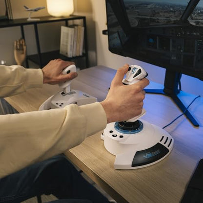 Thrustmaster T.Flight Hotas 5 Microsoft Flight Simulator Edition - PS5 & PC | Officially licensed, 16-bit precision, 5 axes, 14 buttons, rapid-fire trigger, hat switch, detachable throttle, dual rudder - style: Microsoft Flight Sim Edition Hotas 5 - PS5 |