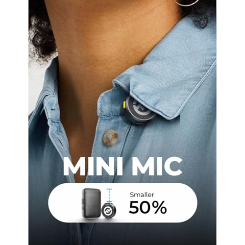 Hollyland Lark M2 Wireless Microphone for iPhone/Camera/Android/PC,48kHz/24-bit High Fidelity Audio,1000ft Range,Noise Cancelling,40H Use for YouTube,Vlog,Streaming,Video Recording(Camera Version)