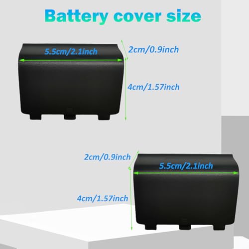 4 Pack One Controller Battery Back Cover for Xbox One/S/X Controller Battery Cover, Battery Back Shell Repair Part for XboxOne/S/X Controller, [NOT for Xbox Series X/S] (Black) - color: Black